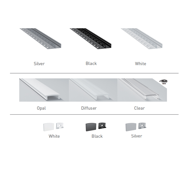 Plaster In LED Channel Light Diffuser For 12mm LED Strip Light Plaster In LED Channel Light Diffuser For 12mm LED Strip Light